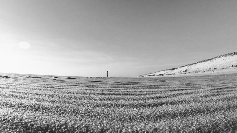Person walking on beach