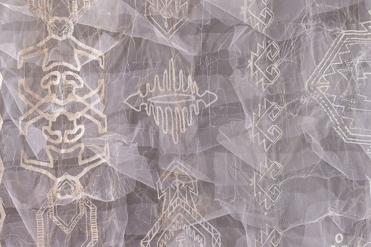 A detail from the installation