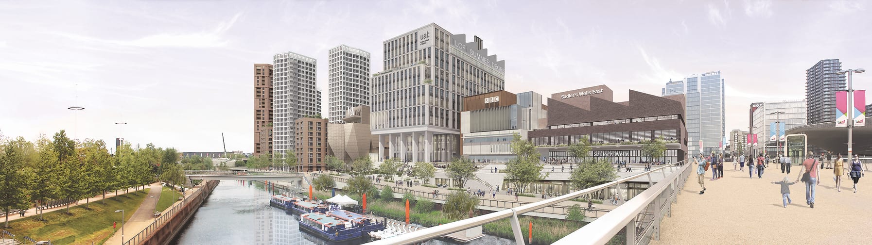 View of Stratford Waterfront from London Aquatics Centre