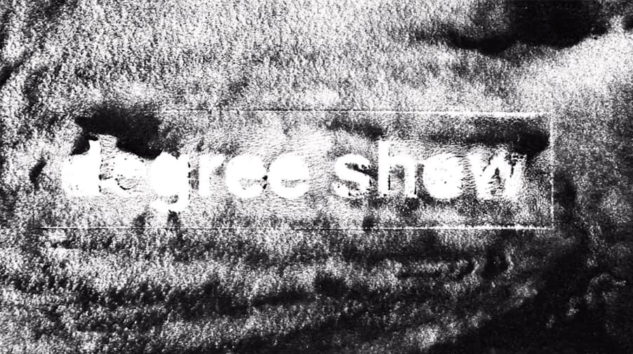 A black and white pattern from the degree show promotional film. 