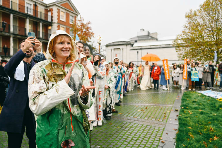 Students gathered at Parade Ground, Chelsea College of Art & Design. Image credit: Ana Blumenkron Zertuche