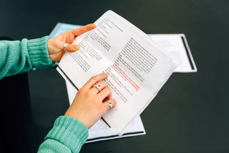 papers and hands