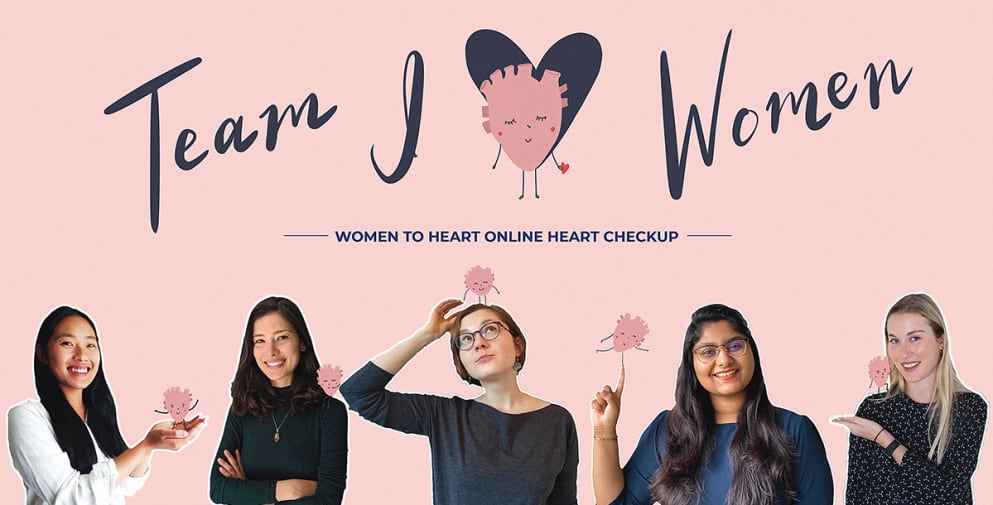 A graphic of Team I Heart Women.