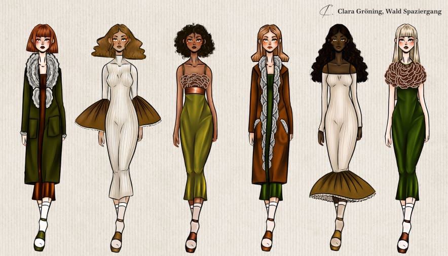 Clara's fashion illustration