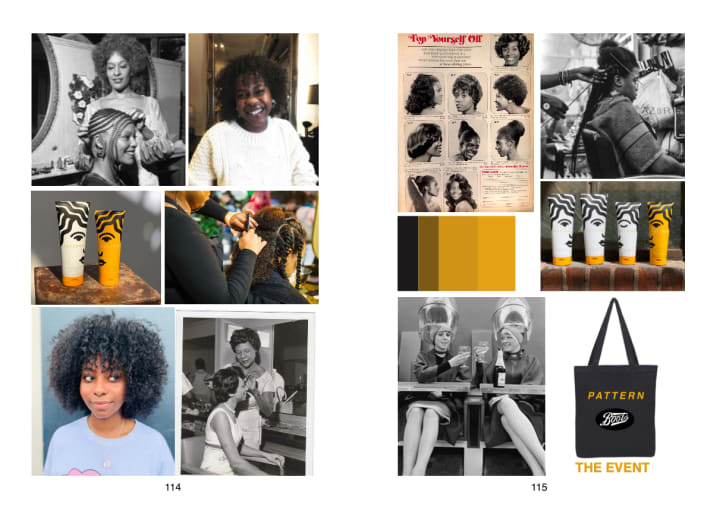 Mood board of images