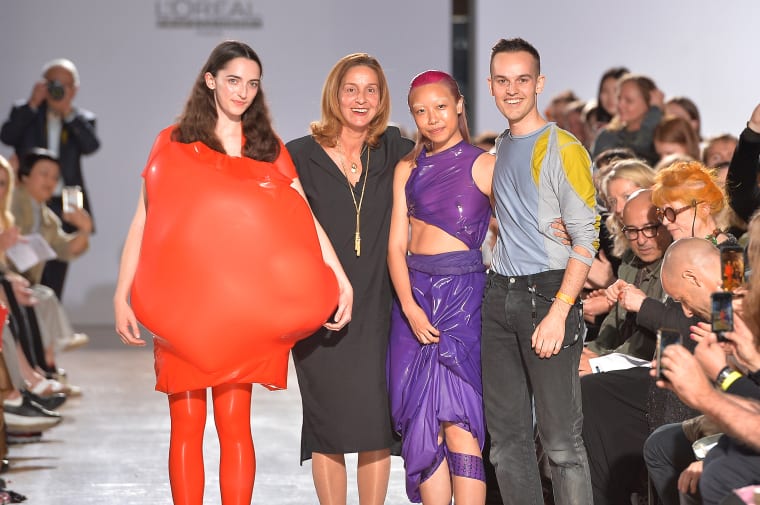 People on catwalk