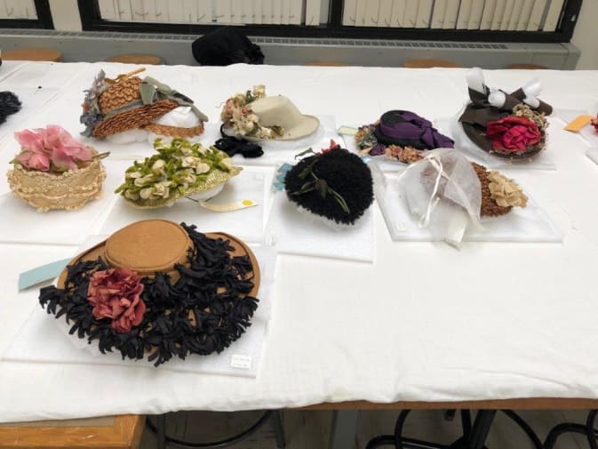 Group of rose shaped hats