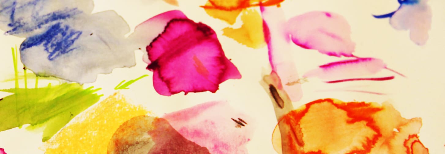 Watercolour paint test on card.