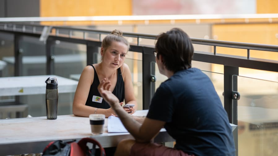 Student having a CV check