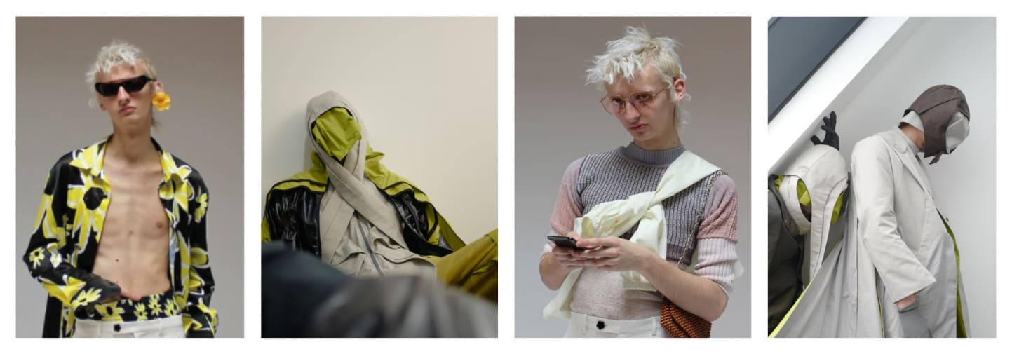 Male models wearing Charles Jeffrey collaboration