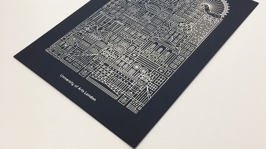 Close up of a UAL print