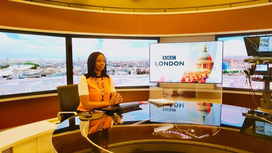 Mariama on the news desk