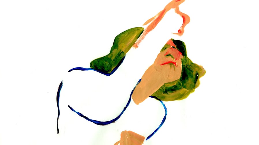 abstract image of woman pointing
