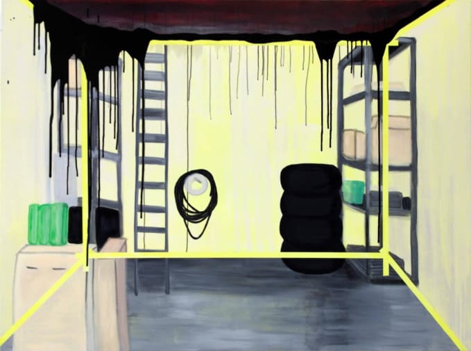 Close up of painting