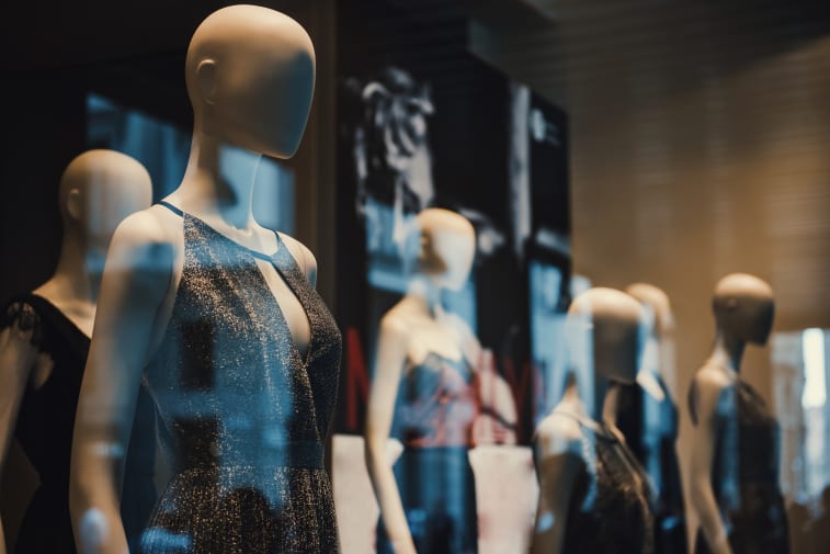 Mannequins in a store window