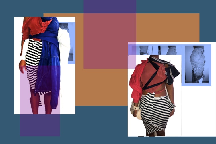 2 fashion drape experiments on female body