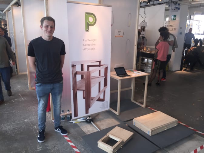 Ben Perkins at Exhibition Stand at Milan Design Week
