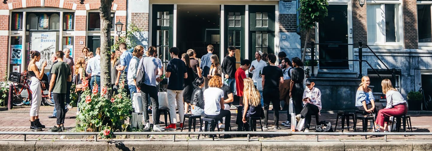 Group of people networking in Amsterdam