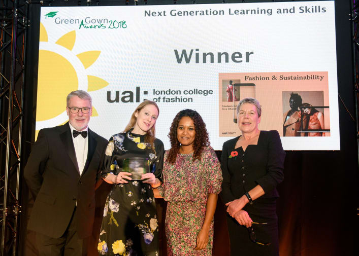 LCF team at the 2018 Green Gown Awrds Photo courtesy of UAUC