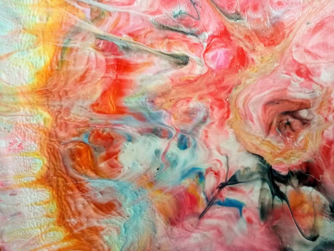 close up picture of melted plastic