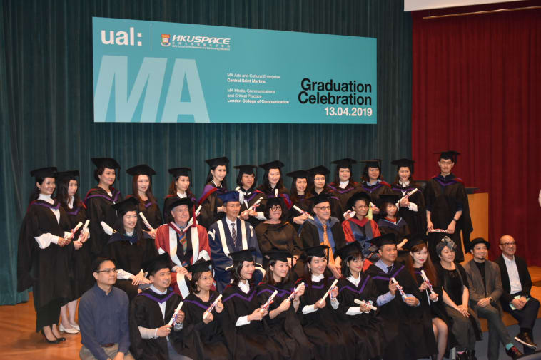 UAL and HKUSPACE 2019 graduates in gowns