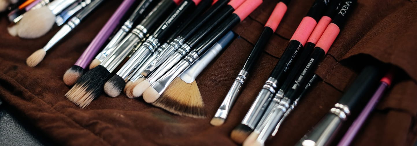 Selection of make up brushes