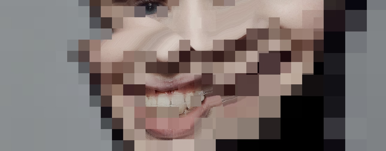 Pixelated face
