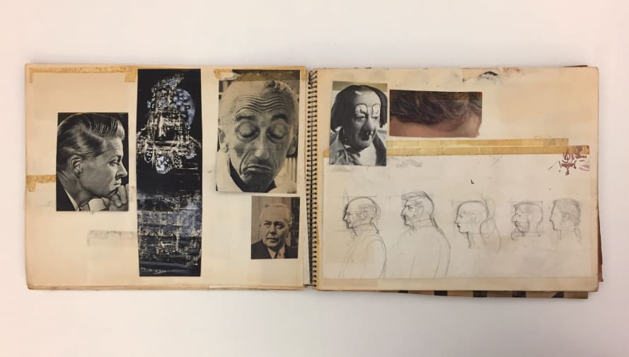 Joy Cuff Archive, 'faces' sketchbook (1)