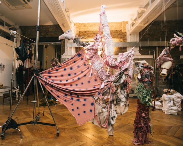 A colorful blend of woven fabric