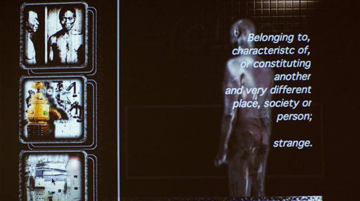 A film still taken from the exhibition Ghosts: Keith Piper and Roshini Kempadoo