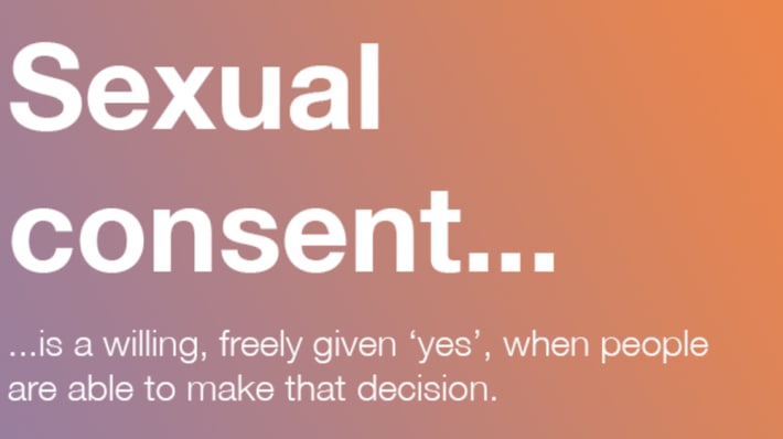 Sexual consent campaign poster