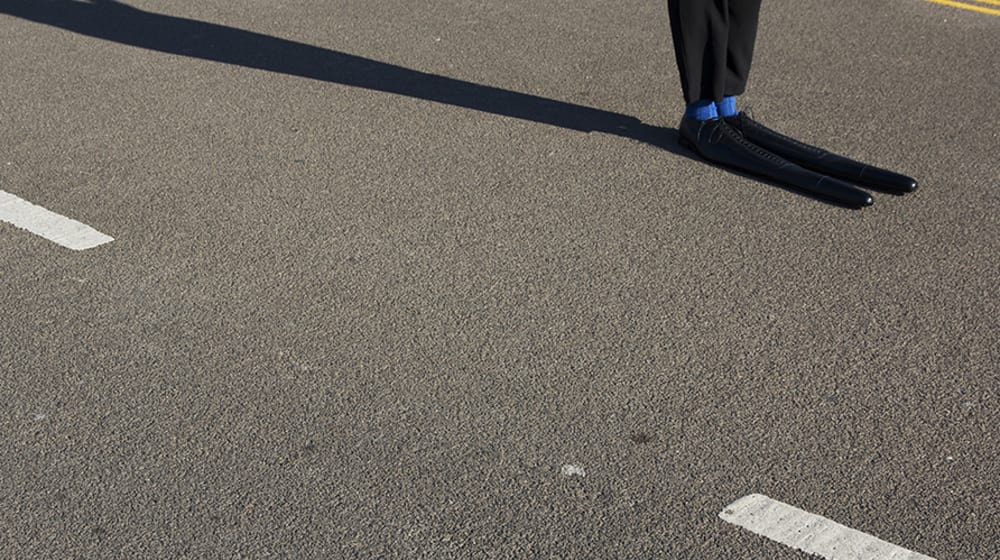 Excessively long shoes