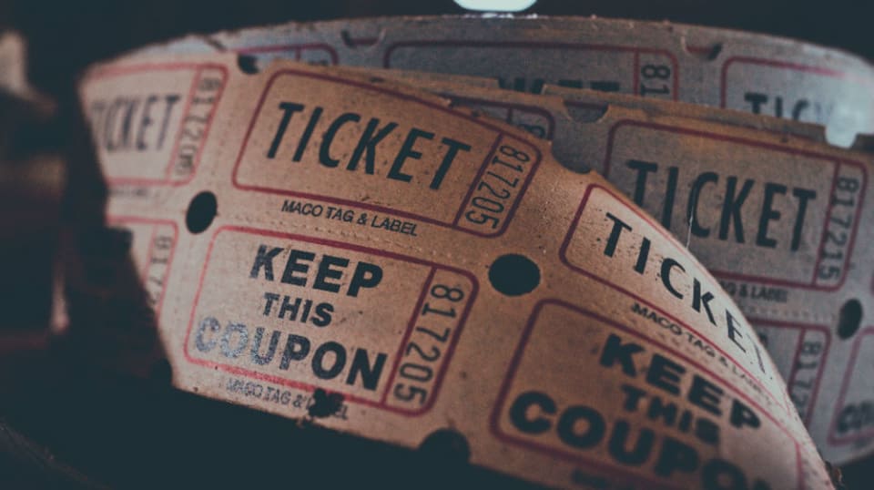 A reel of paper tickets