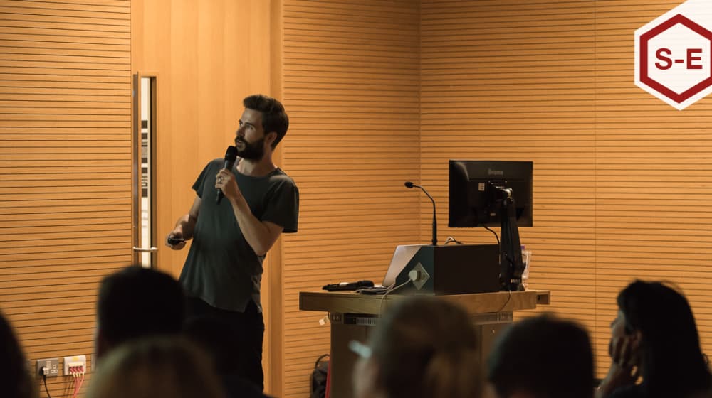 Presentation in front of students