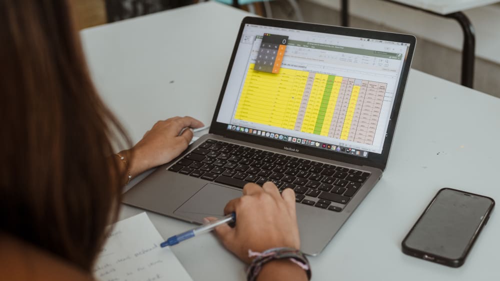 Student on Laptop