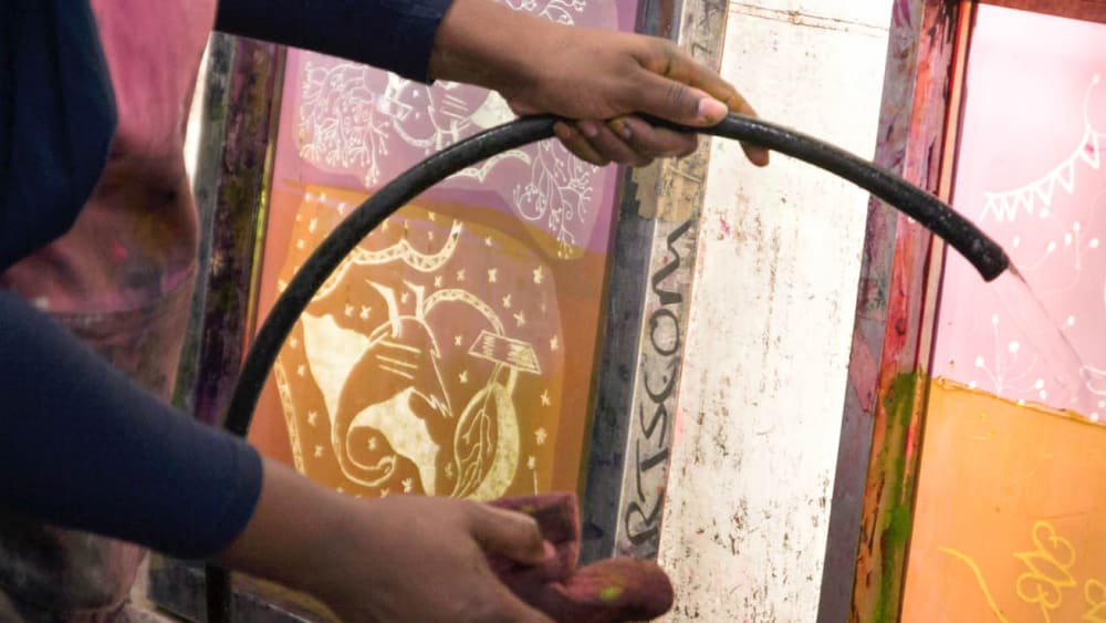 Student watering print