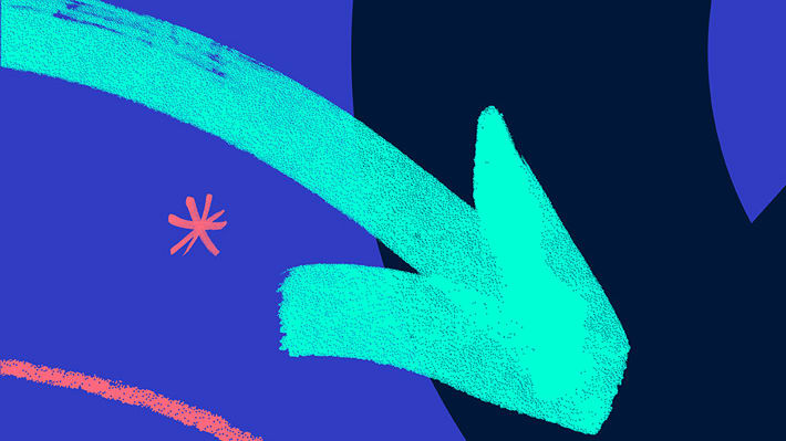 Pastel coloured doodles on a purple background