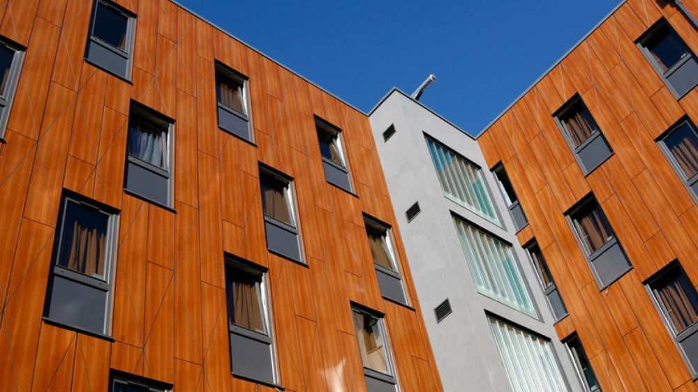 Exterior shot of Will Wyatt Court hall of residence