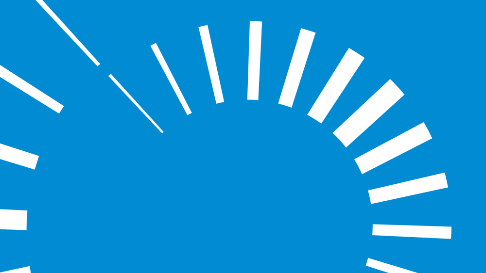 Decorative image of dashed white circles on blue background