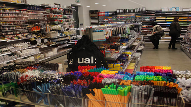Interior of the art shop
