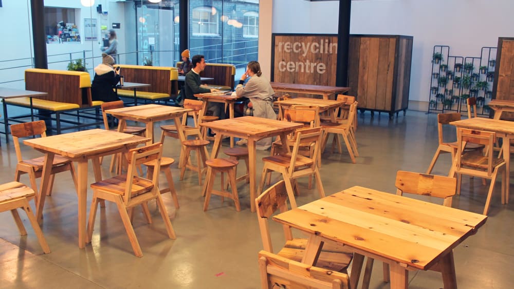 Interior of canteen at Chelsea College of Arts