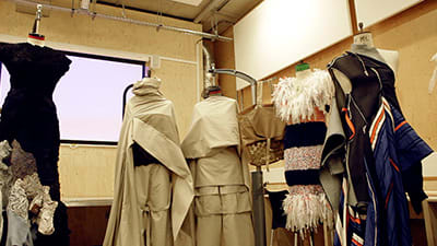 Mannequins with clothes on