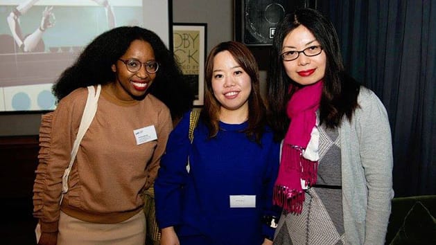 Alumni at a networking event
