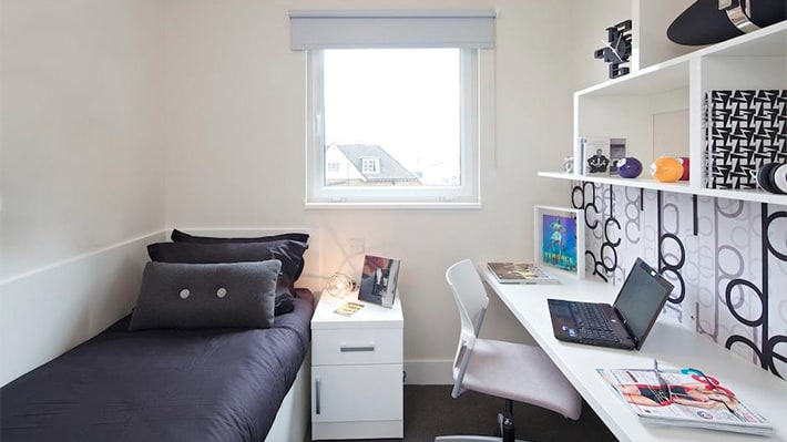 View of a student bedroom