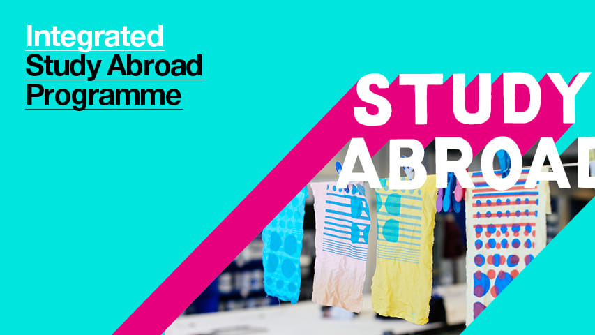 Colourful graphic with Integrated Study Abroad Programme text