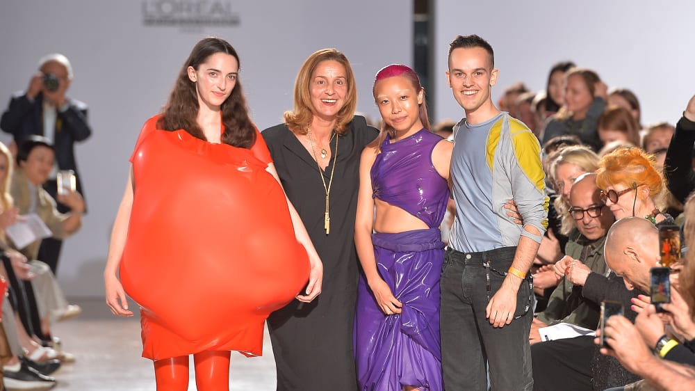 People on catwalk