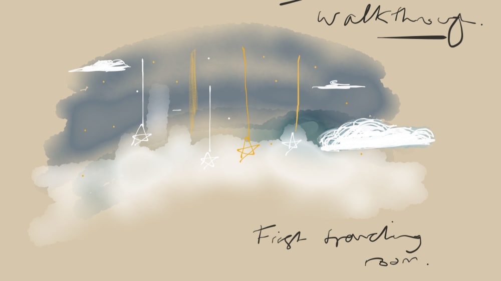 Sketch by BA Theatre Design student Anna Williams.