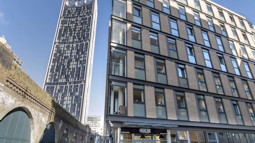 Exterior shot of the Highline Building hall of residence