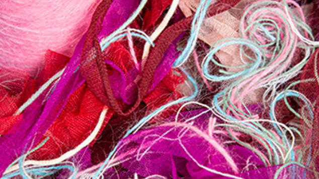 A close up of pink materials