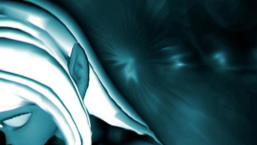 A blue animated character